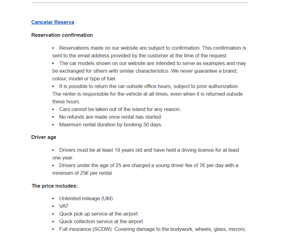 Open Cancelar Reserva