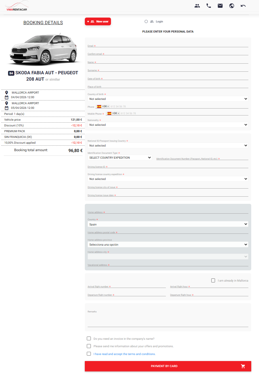 Reviewing and finalising the booking
